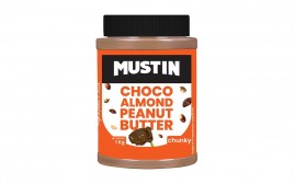 Mustin Choco Almond Peanut Butter Chunky  Plastic Jar  1 kilogram